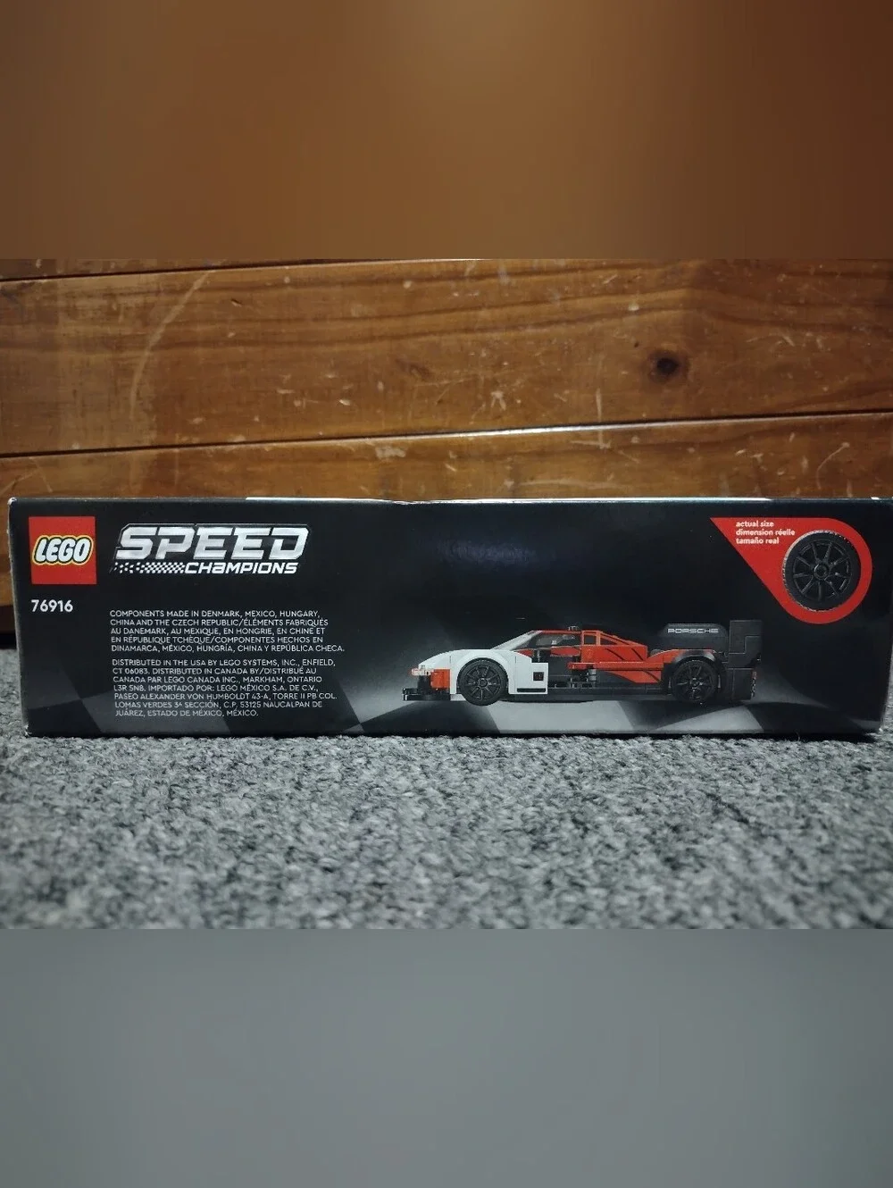 LEGO Porsche Race Car Set with Red, Black, White Accents 280 Pieces